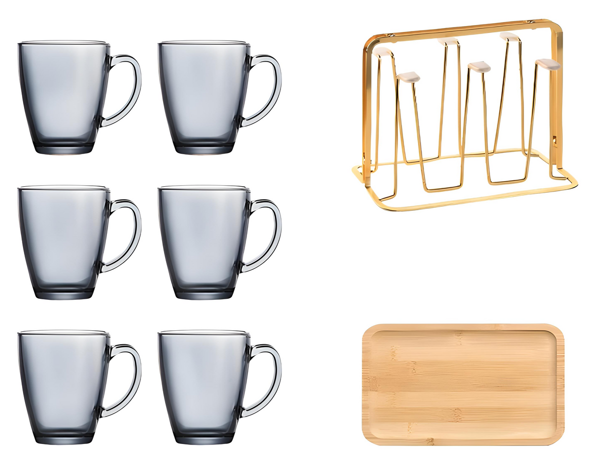 Julia M Lifestyles 380ml Drop-Resistant Tempered Glass Mug Julia M Home & Kitchen