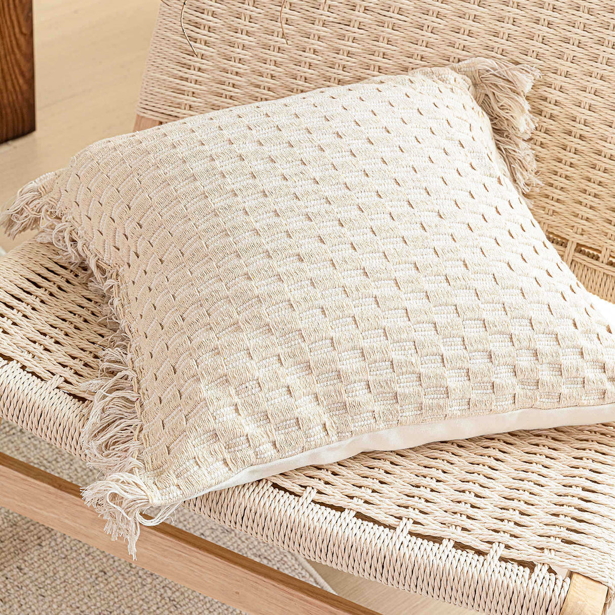 High-End Mid-Century Style Orange Coffee Color Sofa Pillow Designer Cushion Natural Wabi-Sabi Style Model Room Cushion Lumbar Pillow