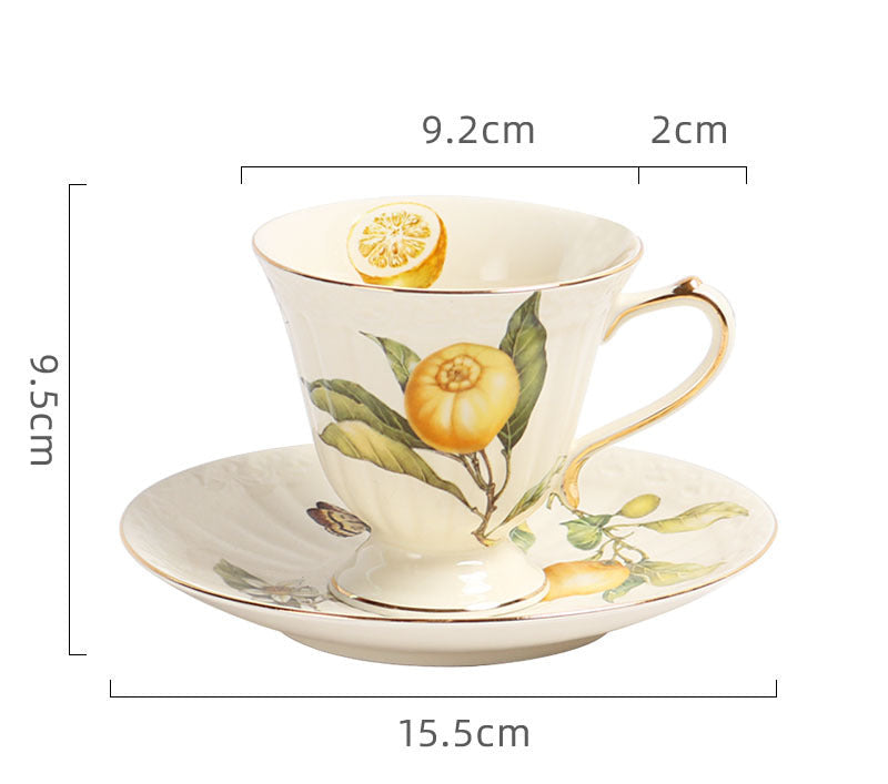 British Retro Ceramic Coffee Cup and Saucer Set European Afternoon Tea Tea Set French Home Cup Manufacturer Direct Sale eprolo