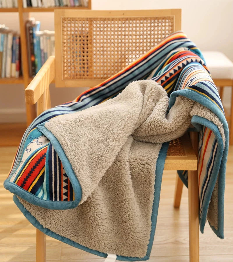 Scandinavian Winter Luxe Coral Fleece Throw Blanket Julia M LifeStyles