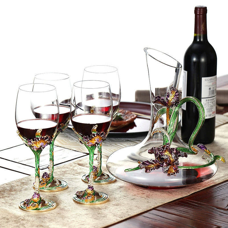 Luxury Crystal Red Wine Decanter Set with Cups by Julia M Home & Kitchen Julia M LifeStyles