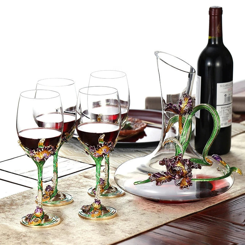Luxury Crystal Red Wine Decanter Set with Cups by Julia M Home & Kitchen Julia M LifeStyles