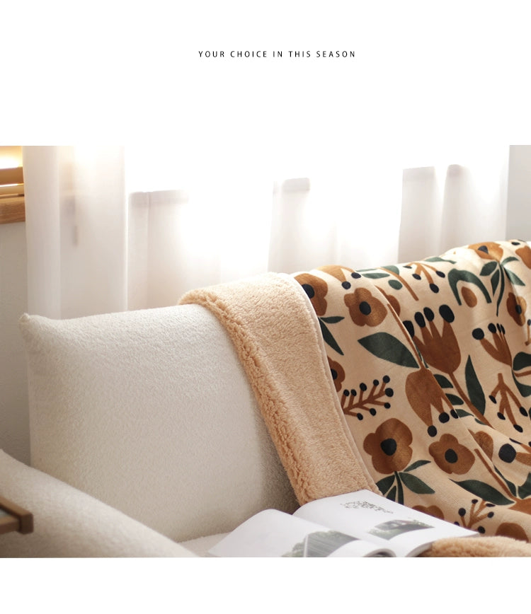 Scandinavian Winter Luxe Coral Fleece Throw Blanket Julia M LifeStyles