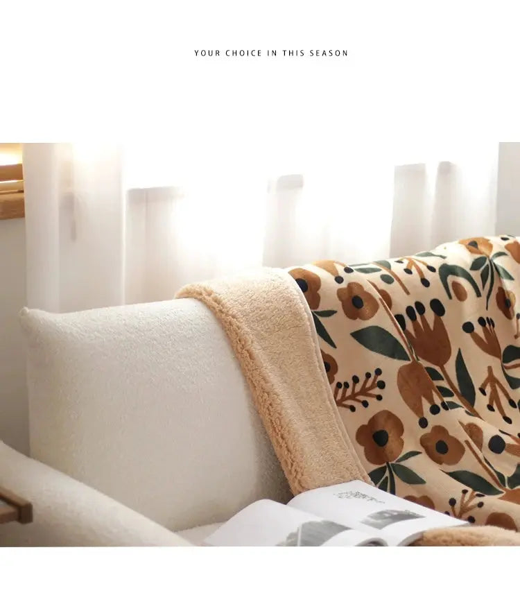 Scandinavian Winter Luxe Coral Fleece Throw Blanket Julia M LifeStyles
