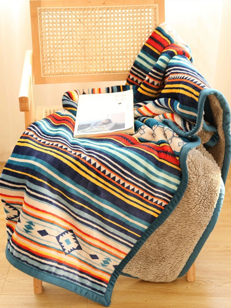 Scandinavian Winter Luxe Coral Fleece Throw Blanket Julia M LifeStyles
