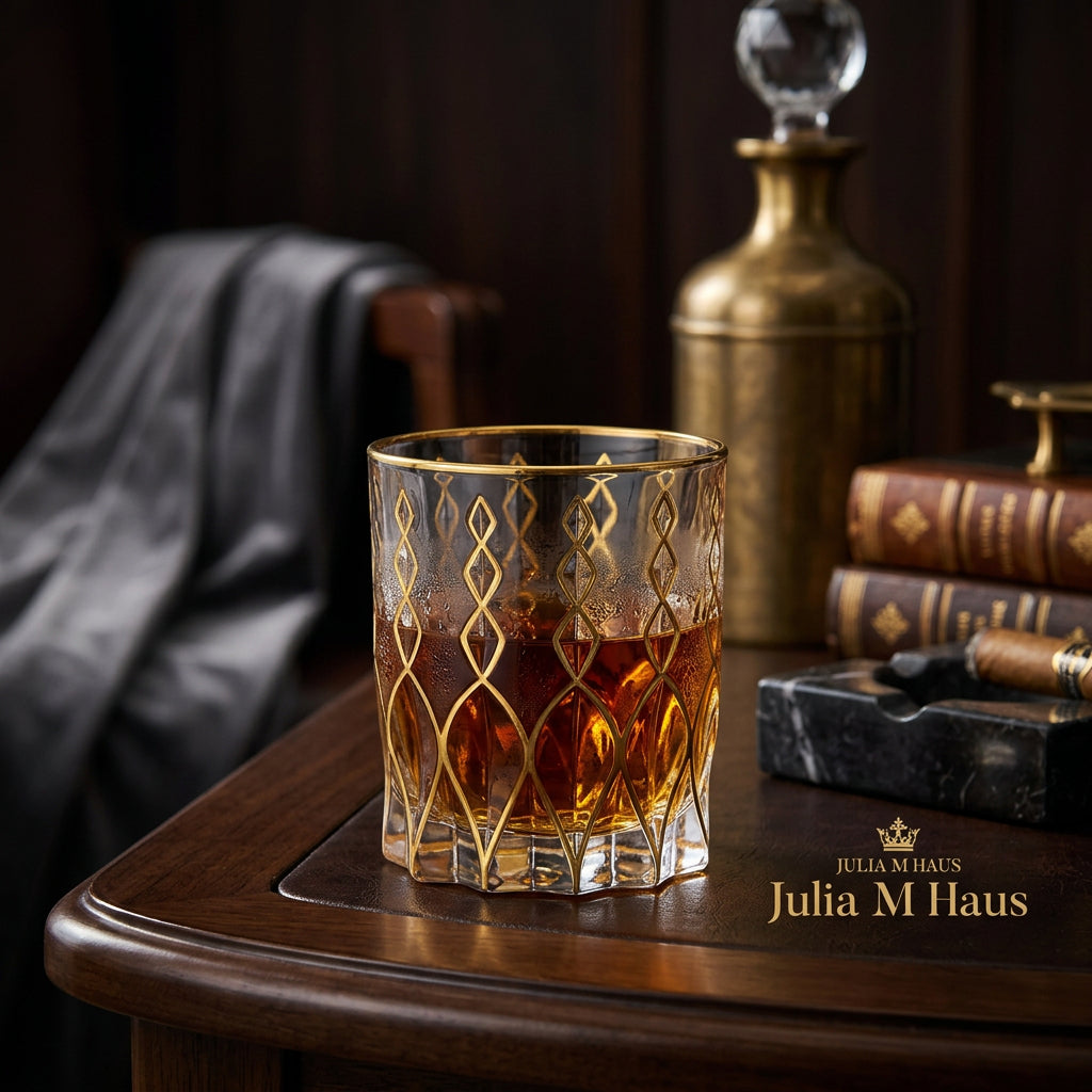 Gilded Hour Whiskey Glass