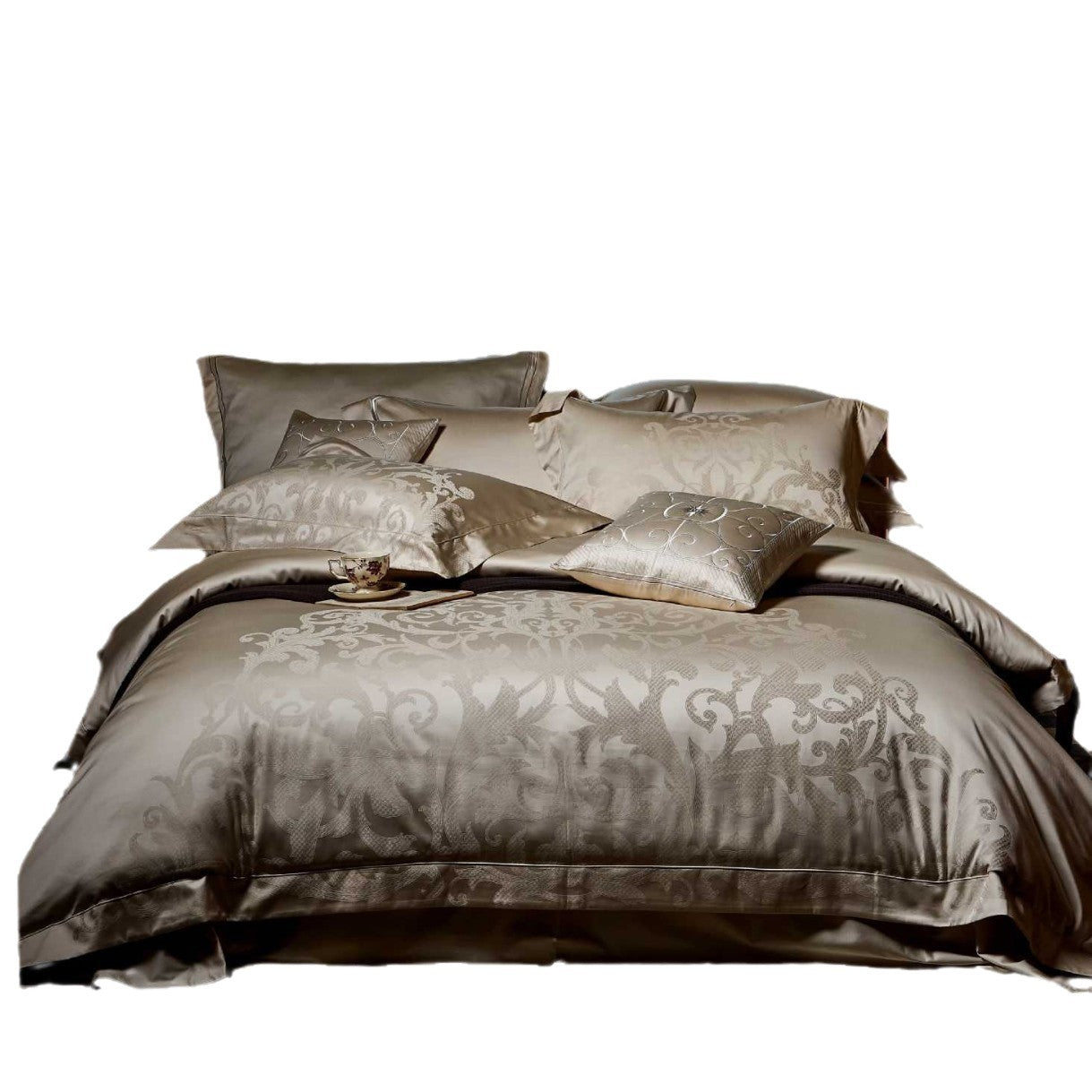 Egyptian Long-Staple Cotton Four-Piece Set with Large Aesthetic High-End Modern Model Room Jacquard Quilt Cover Bedding