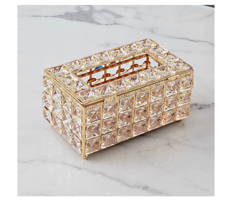 Light Luxury Style Crystal Tissue Box