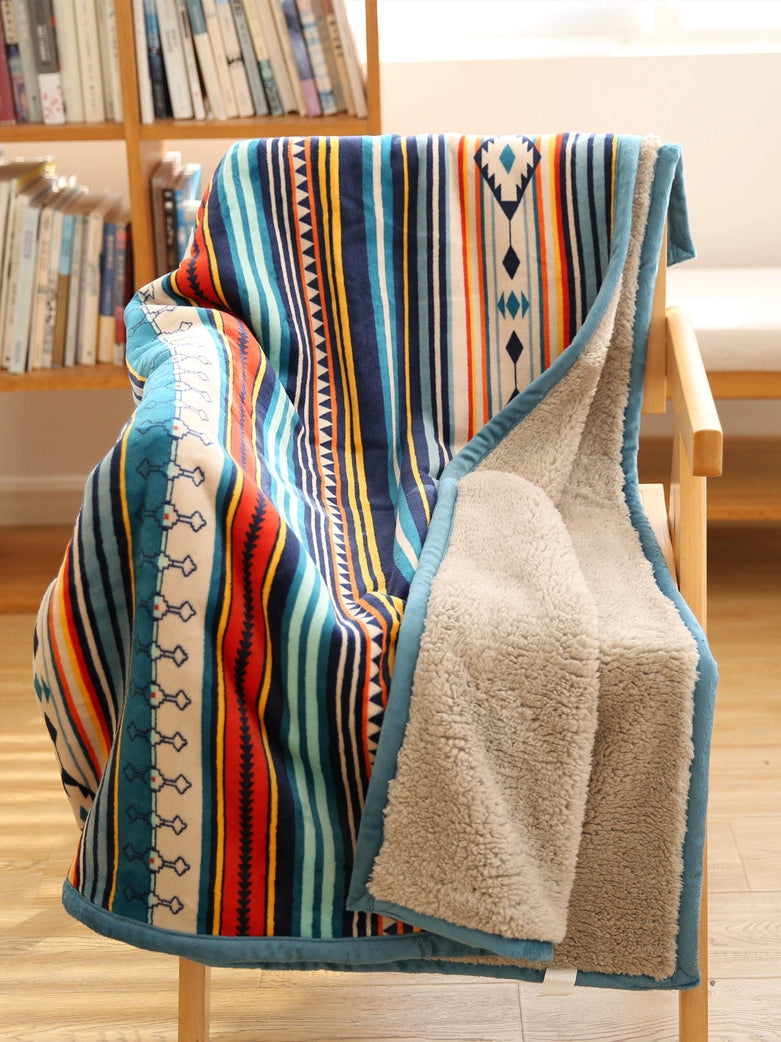 Scandinavian Winter Luxe Coral Fleece Throw Blanket Julia M LifeStyles