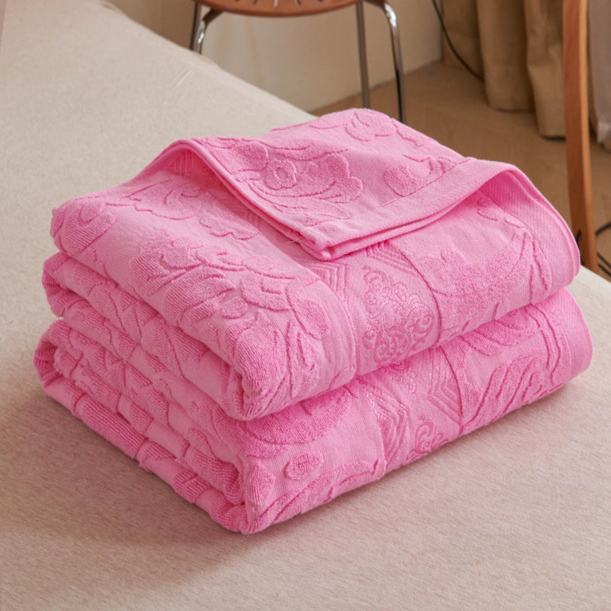Cotton Old-Fashioned Towel Blanket for All-Season Comfort Julia M LifeStyles