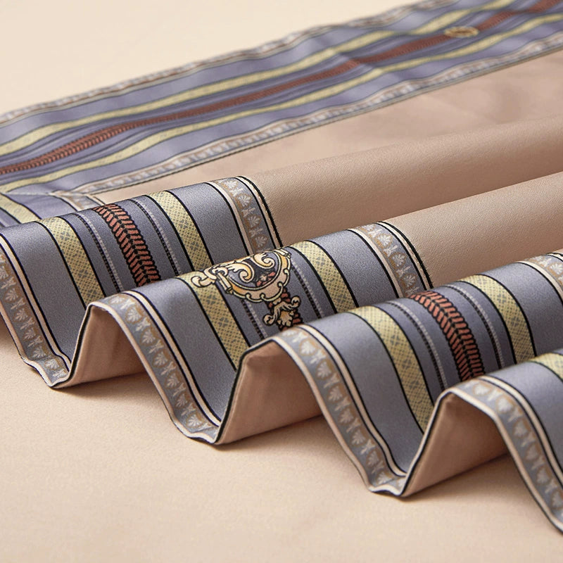 Premium Pima Cotton 4-Piece Bed Sheet Set in Geometric Design - Julia M LifeStyles