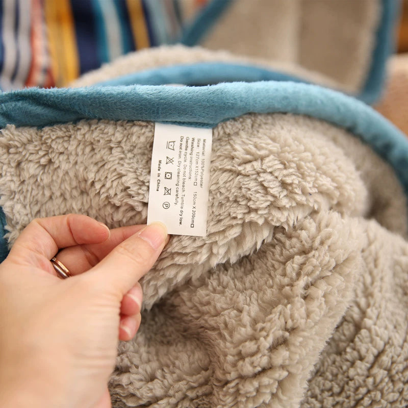 Scandinavian Winter Luxe Coral Fleece Throw Blanket Julia M LifeStyles