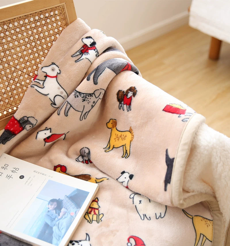 Scandinavian Winter Luxe Coral Fleece Throw Blanket Julia M LifeStyles