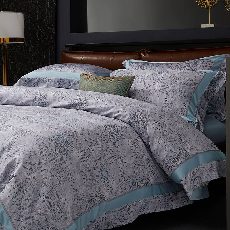 Elegant Geometric 4-Piece Pima Cotton Bed Sheet Set Julia M Home & Kitchen