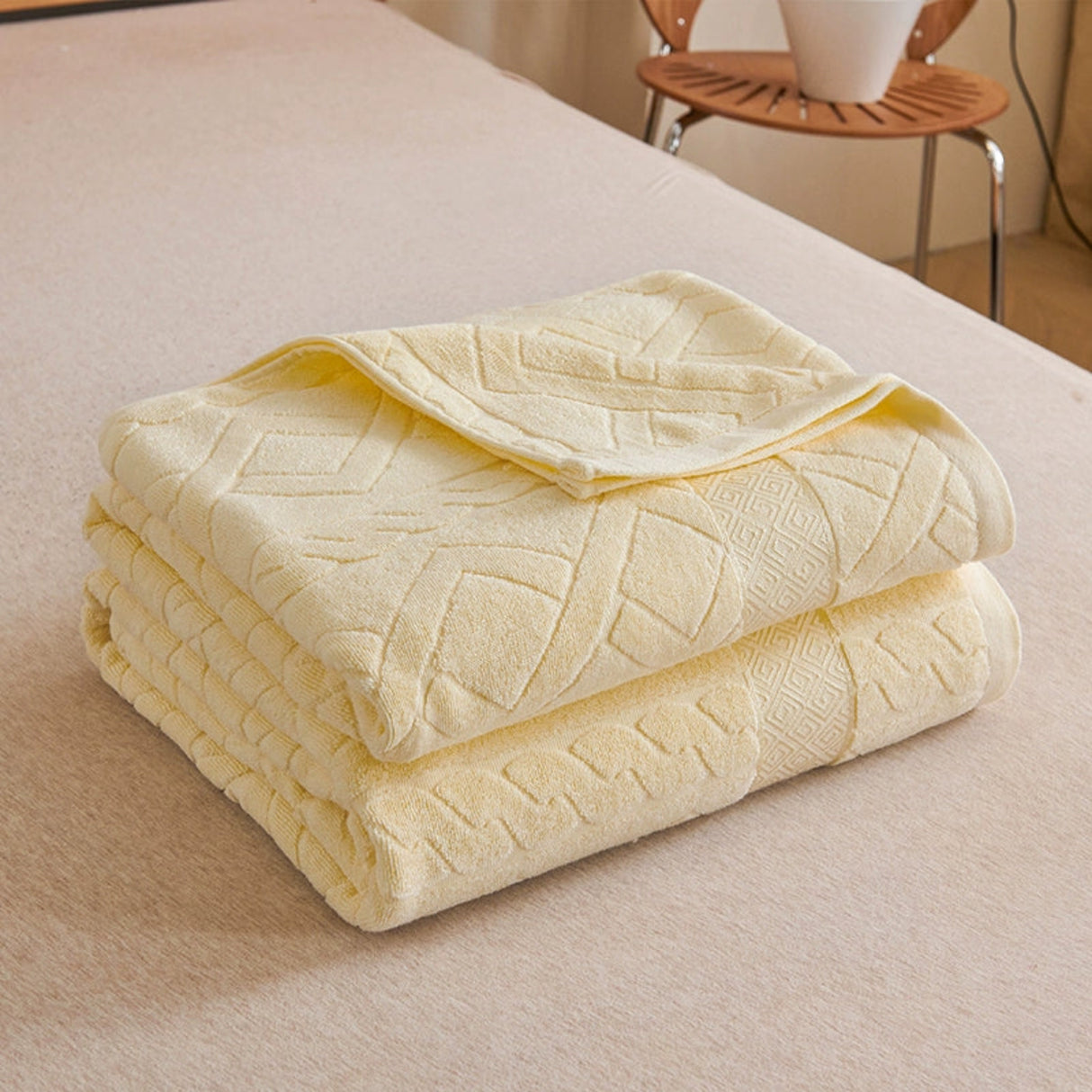 Cotton Old-Fashioned Towel Blanket for All-Season Comfort Julia M LifeStyles
