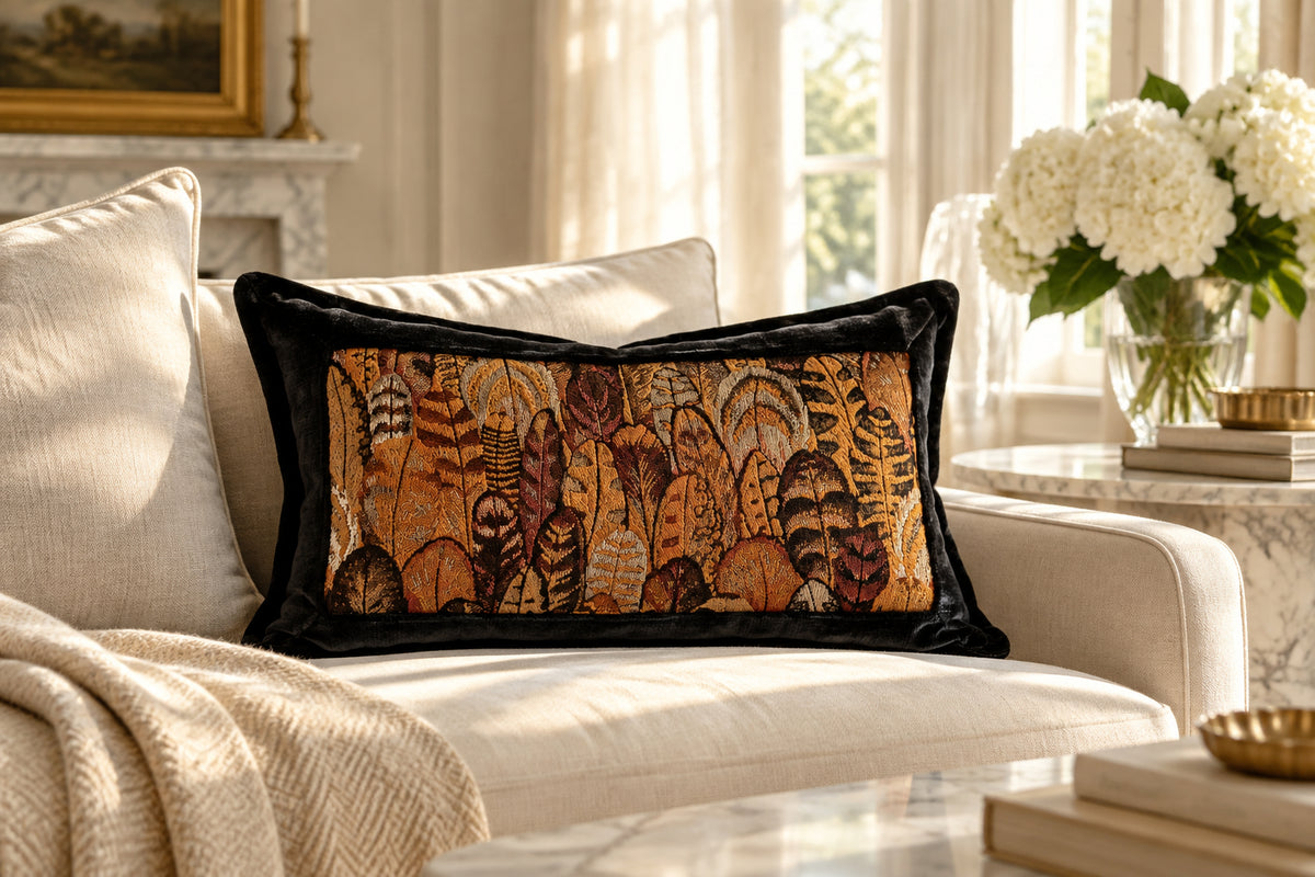 The Archive Feather Patchwork Accent Pillow
