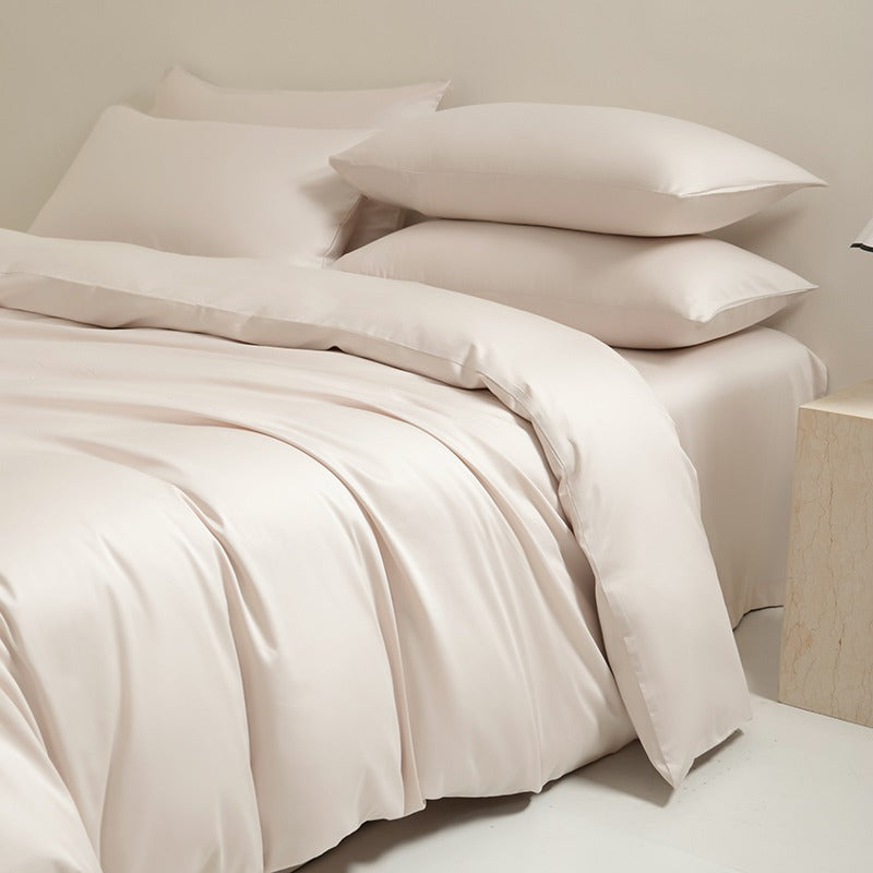 Atour Planet Same Style 100% Pure Cotton Four-Piece Bedding Set, Solid Color, Skin-Friendly, Home Use Fitted Sheet, Flat Sheet, Duvet Cover, Pillowcase