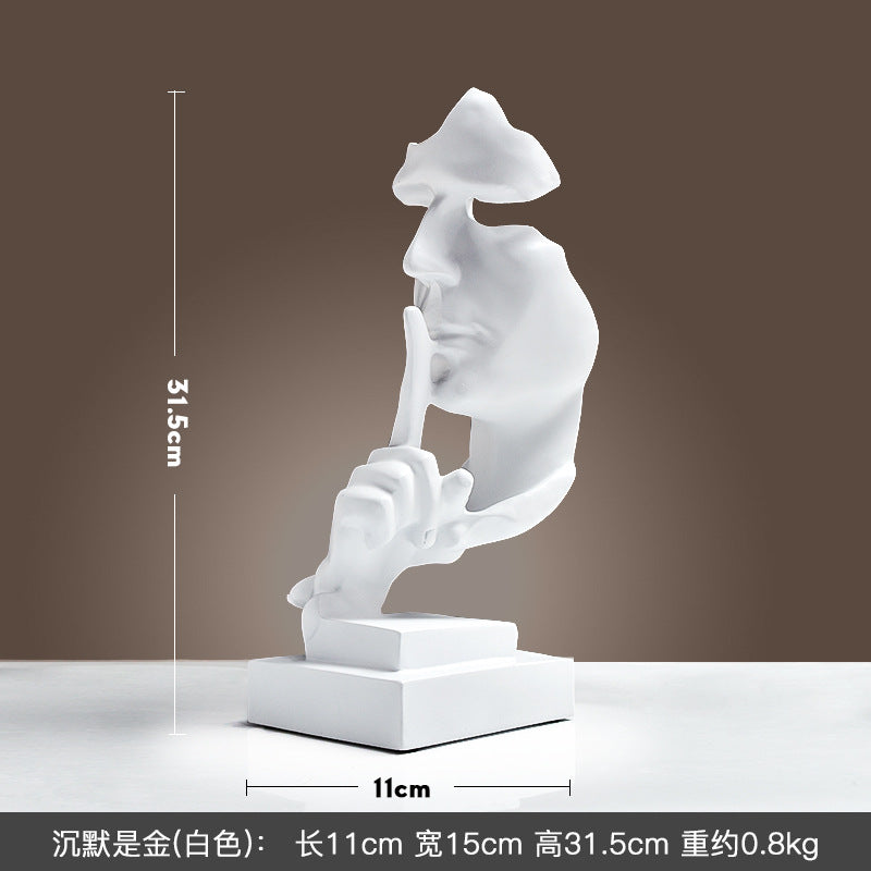 Cross-border Hot Mask Abstract Character Resin Ornaments Living Room Coffee Table Wine Cabinet Statue High-end Home Decorations