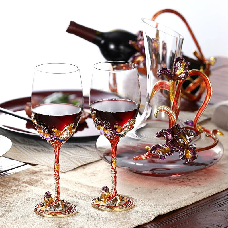 Luxury Crystal Red Wine Decanter Set with Cups by Julia M Home & Kitchen Julia M LifeStyles