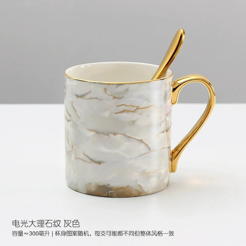 Florence Exquisite European-Style Bone China Mug with Lid and Spoon Julia M LifeStyles