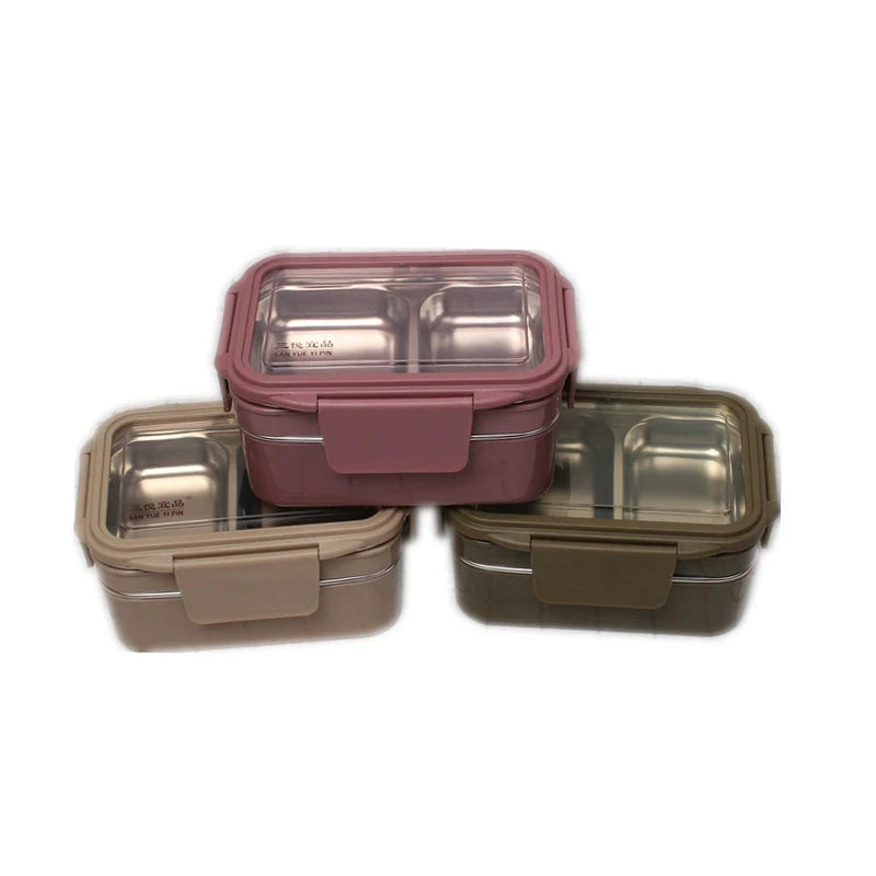 Rectangular Student Stainless Steel Divider Japanese Lunch Box Julia M LifeStyles