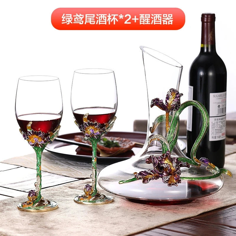 Luxury Crystal Red Wine Decanter Set with Cups by Julia M Home & Kitchen Julia M LifeStyles