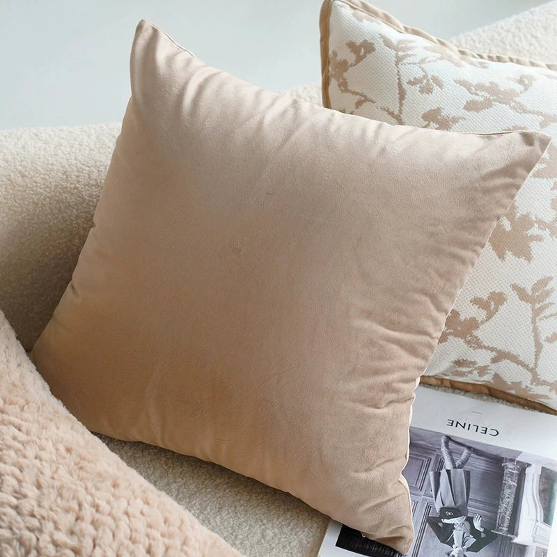 Brown Oatmeal Cream Color Accessible Luxury Living Room Sofa Pillow Cases French Beige Mid-Ancient Pillow Classy Bedside Cushion Julia M Home & Kitchen