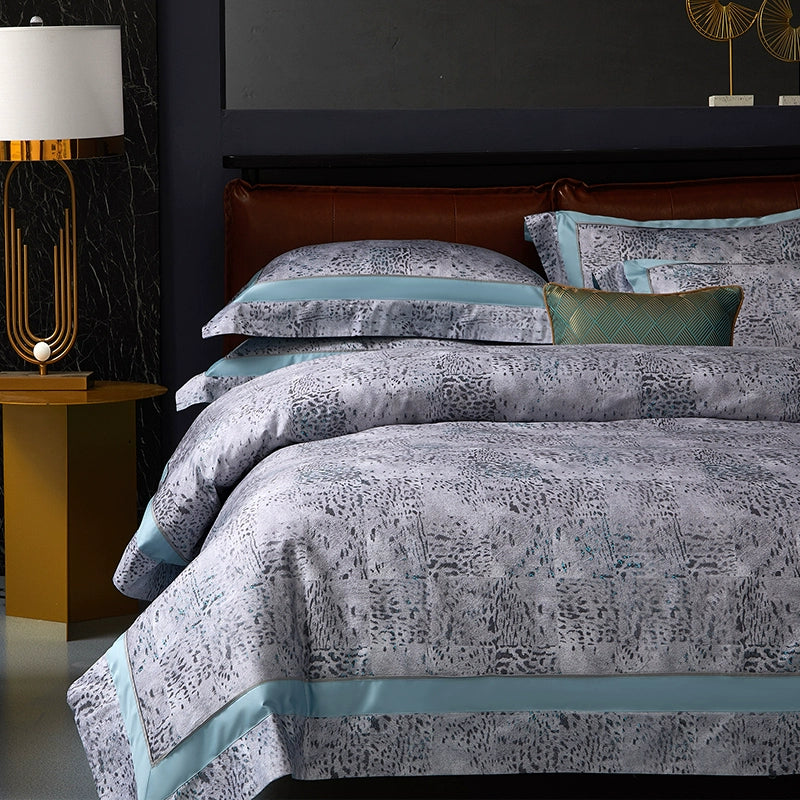 Elegant Geometric 4-Piece Pima Cotton Bed Sheet Set Julia M Home & Kitchen