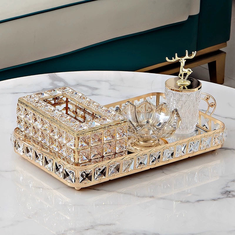Light Luxury Style Crystal Tissue Box - Julia M LifeStyles
