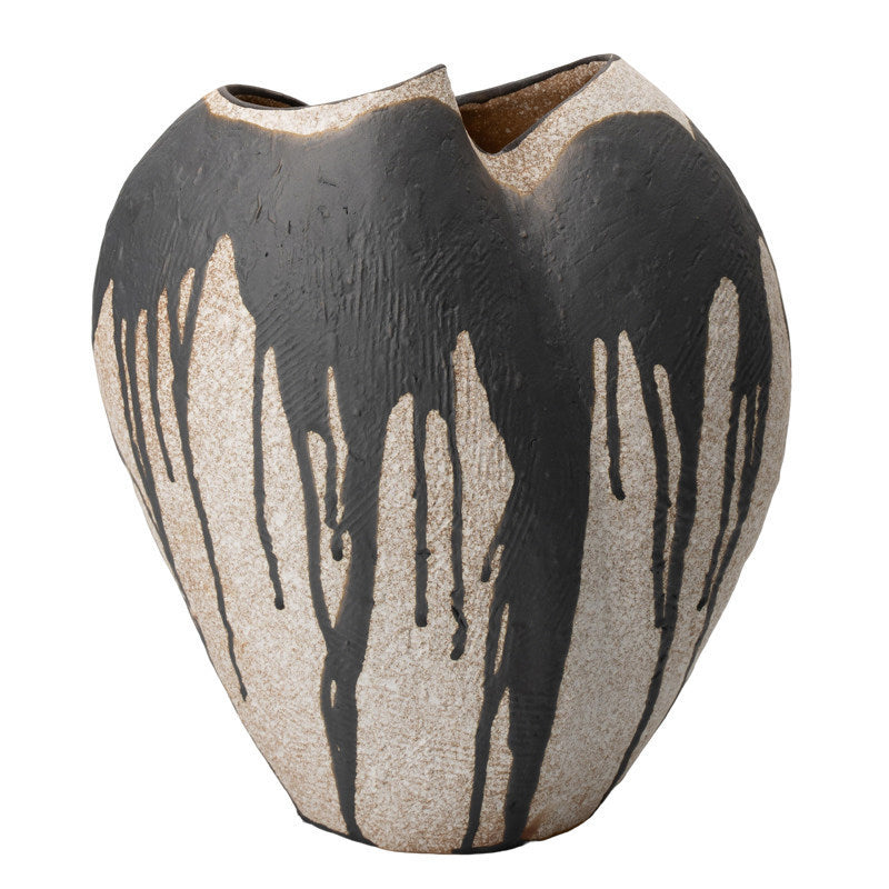 Hand-Painted Ceramic Vase – Wabi-Sabi Inspired Decorative Flower Vessel for the Home