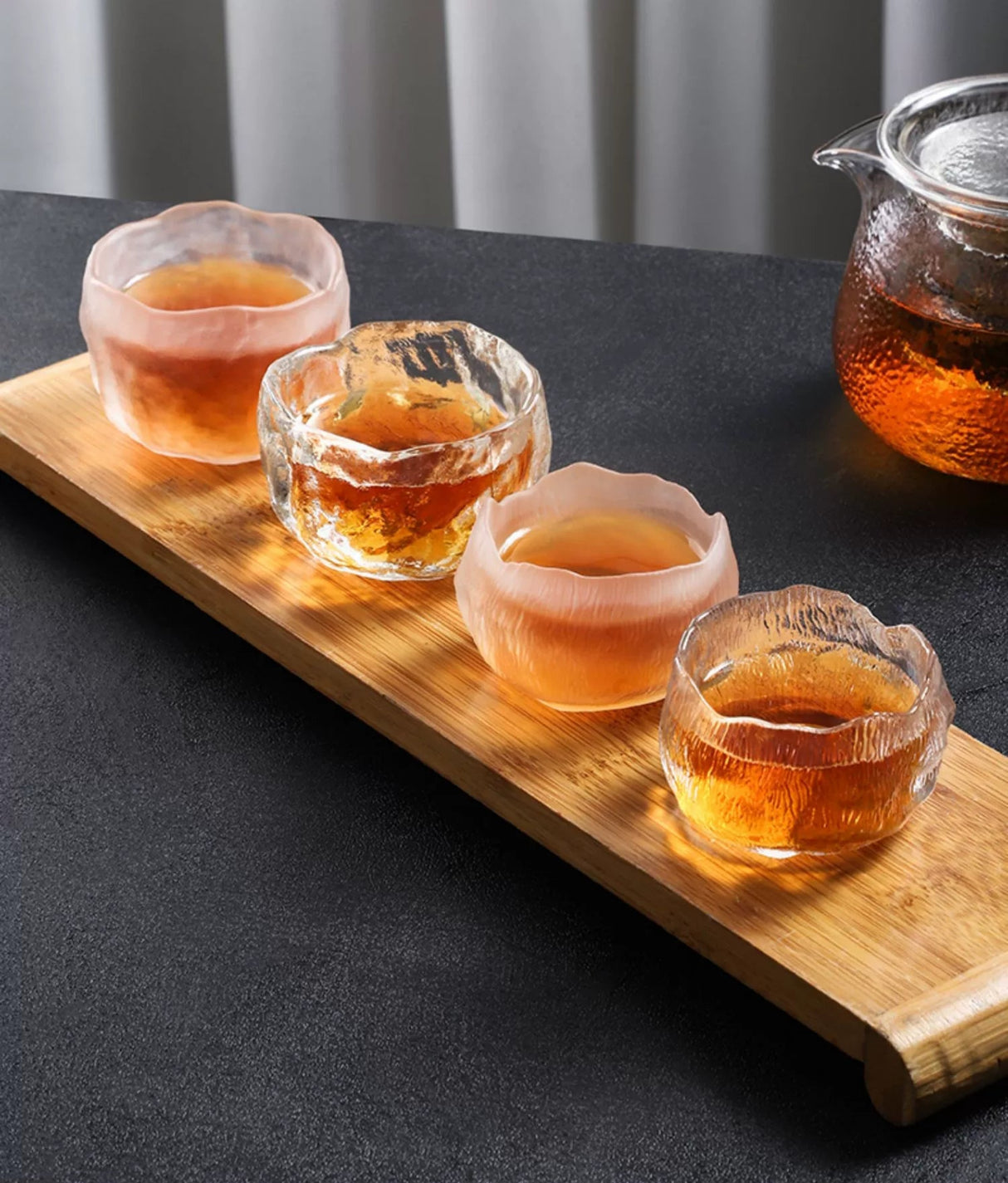 Frosted Japanese Glass Tea Cup – Elegant Single Serve Teacup - Julia M LifeStyles