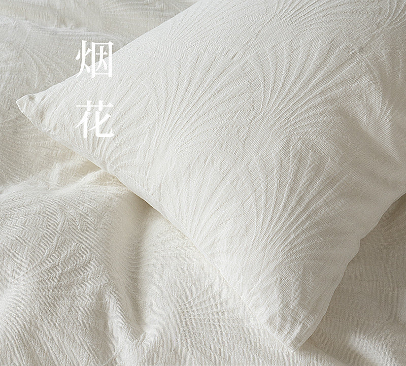 Pure White Texture Bedding Set