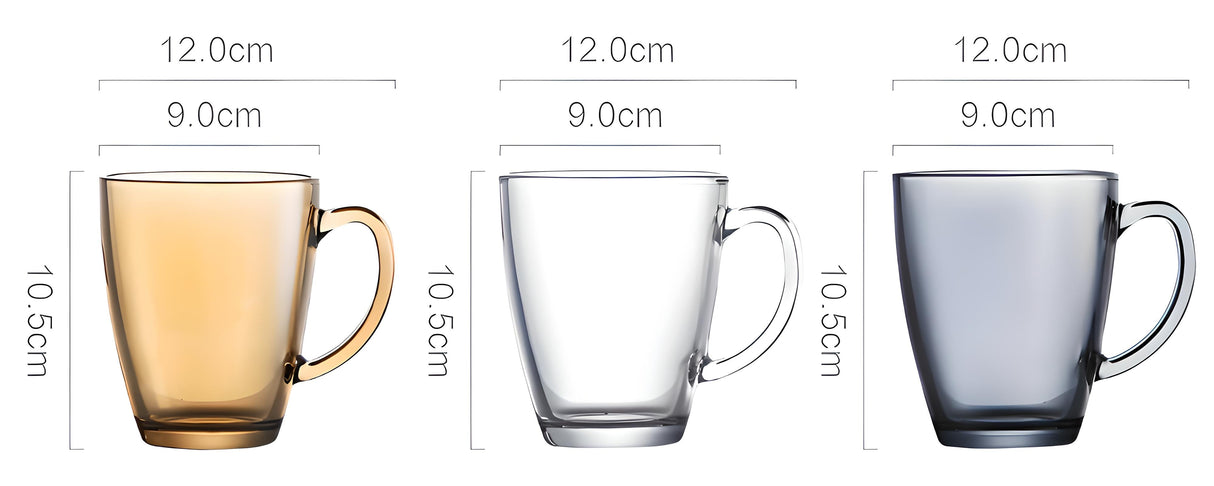 Julia M Lifestyles 380ml Drop-Resistant Tempered Glass Mug Julia M Home & Kitchen