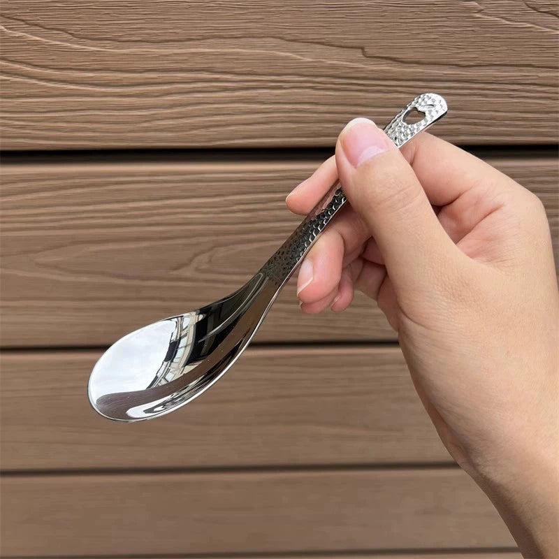 Retro Hammer Point Stainless Steel Spoon for Stylish Dining Julia M LifeStyles