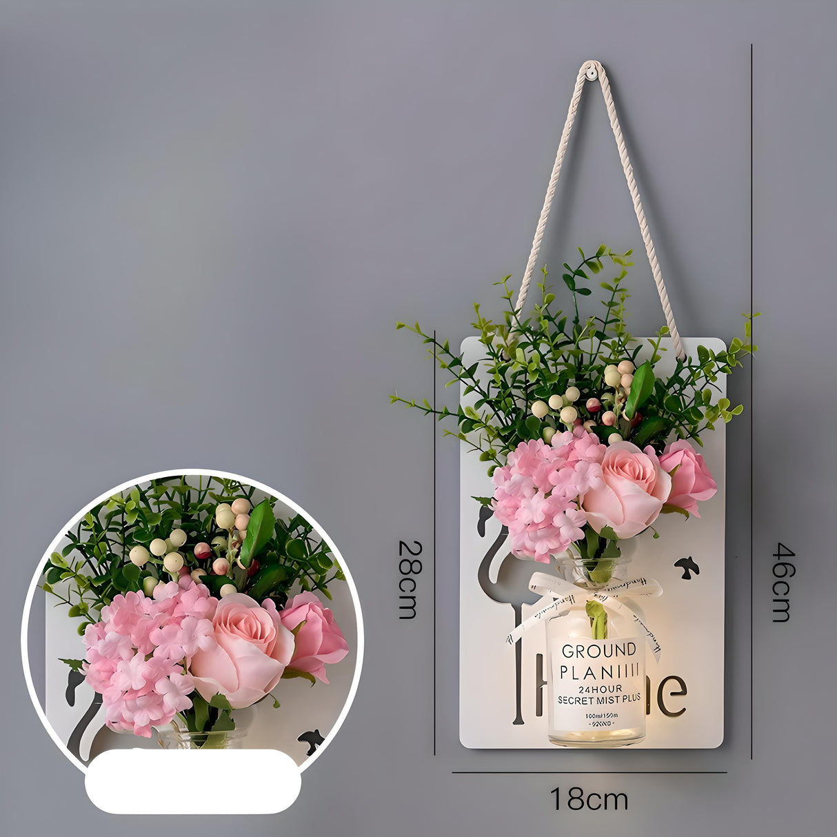 Scandinavian Style Hand - Painted Artificial Flower Wall Decor by Julia M - Julia M LifeStyles