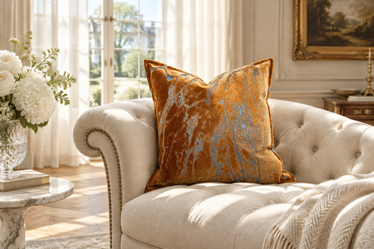 The Archive Feather Patchwork Accent Pillow