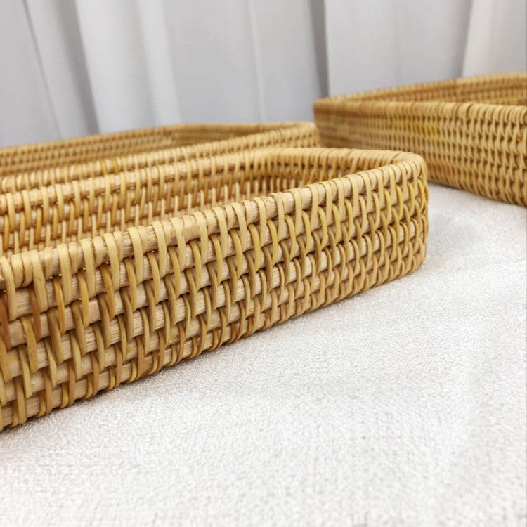 Wicker tray, tabletop storage basket - Julia M LifeStyles