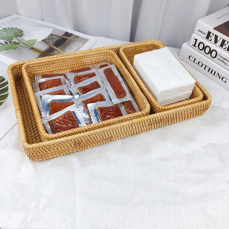 Wicker tray, tabletop storage basket - Julia M LifeStyles