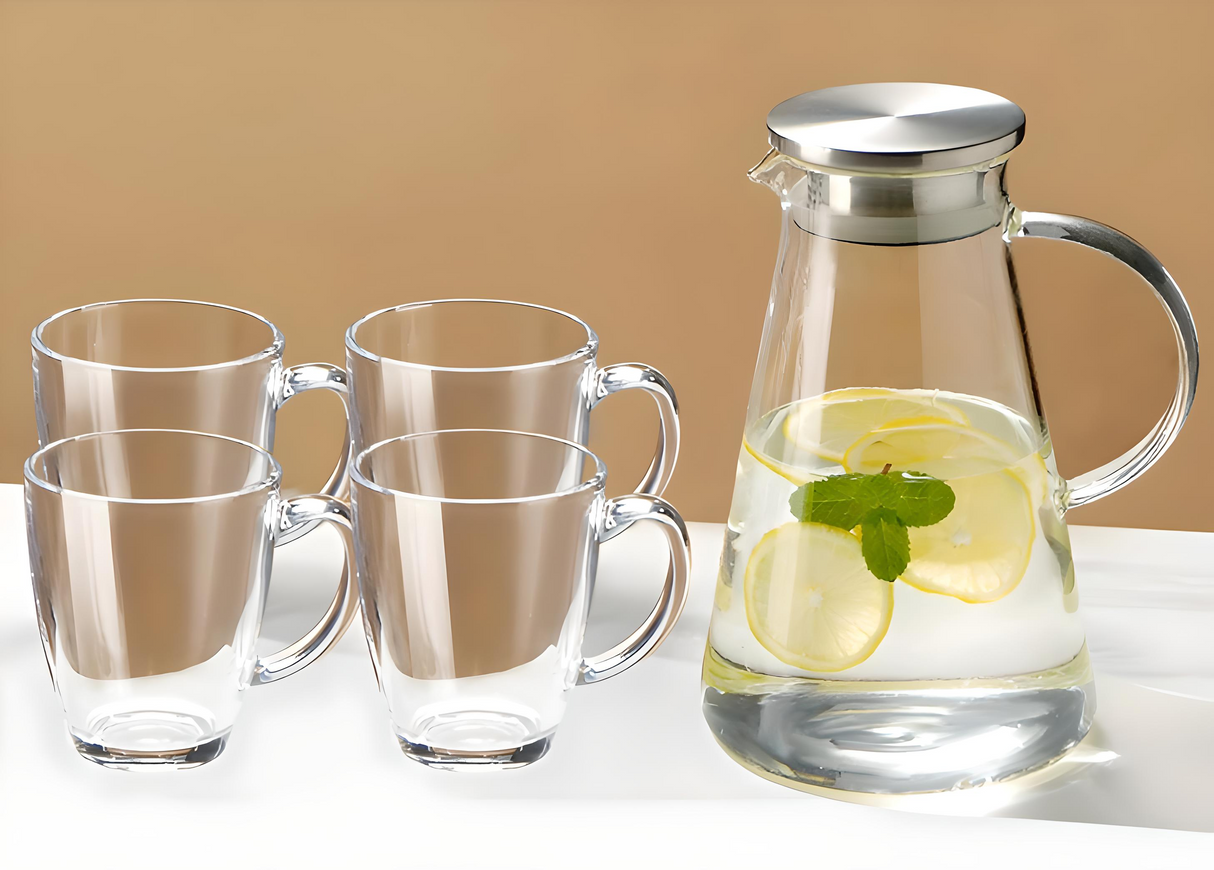 Julia M Lifestyles 380ml Drop-Resistant Tempered Glass Mug Julia M Home & Kitchen