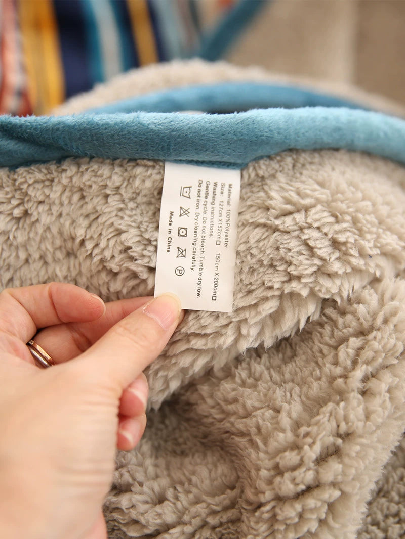 Scandinavian Winter Luxe Coral Fleece Throw Blanket Julia M LifeStyles