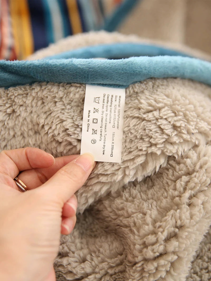 Scandinavian Winter Luxe Coral Fleece Throw Blanket Julia M LifeStyles