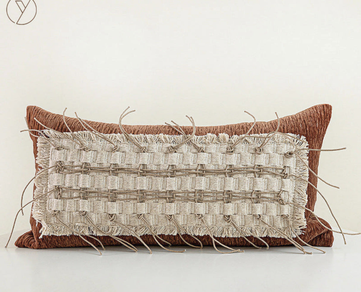 High-End Mid-Century Style Orange Coffee Color Sofa Pillow - Julia M LifeStyles