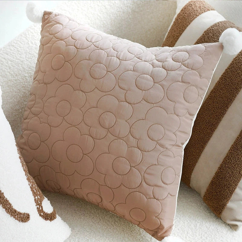 Brown Oatmeal Cream Color Accessible Luxury Living Room Sofa Pillow Cases French Beige Mid-Ancient Pillow Classy Bedside Cushion Julia M Home & Kitchen