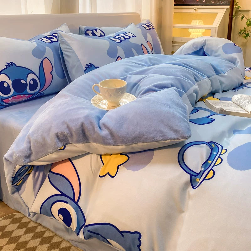 Pure Cotton Brushed Milk Fiber Duvet Cover Set - Kids Cartoon Bedding - Julia M LifeStyles