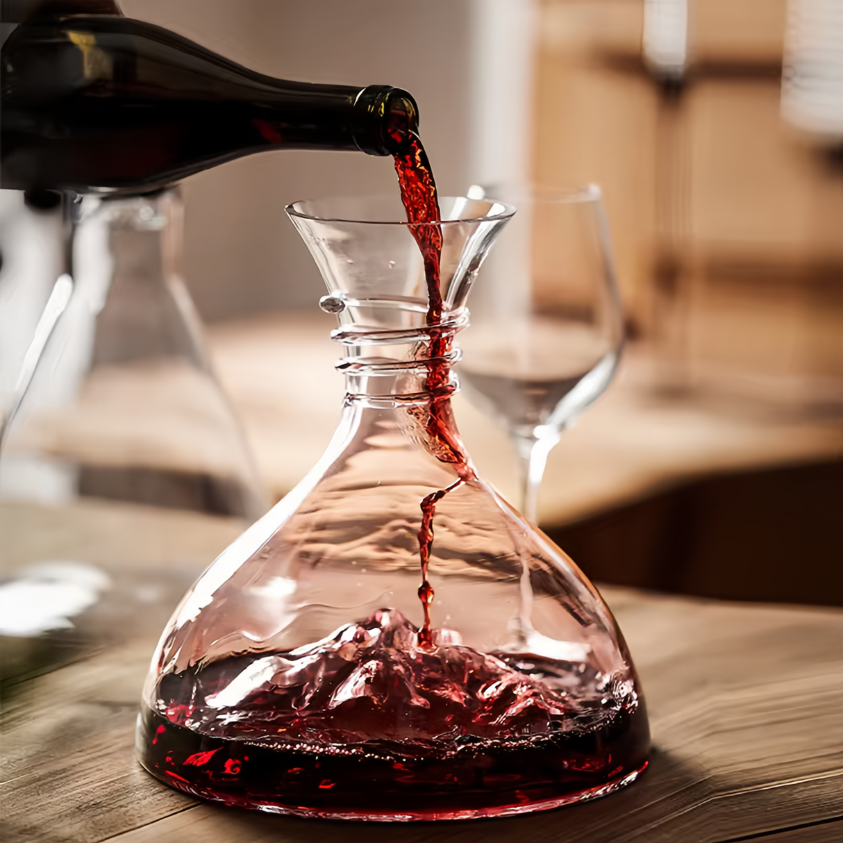 Lux Iceberg Falls Crystal Glass Wine Decanter & Filter Julia M LifeStyles