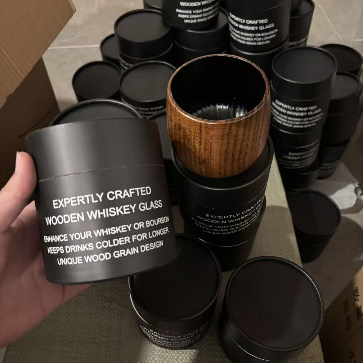 Wooden Whiskey Belly Cup, Jujube Wood Belly Cup, Japanese-Style Wooden Cup, Charcoal-Fired Belly Cup, Carbonized Beer Cup, Wooden Cup