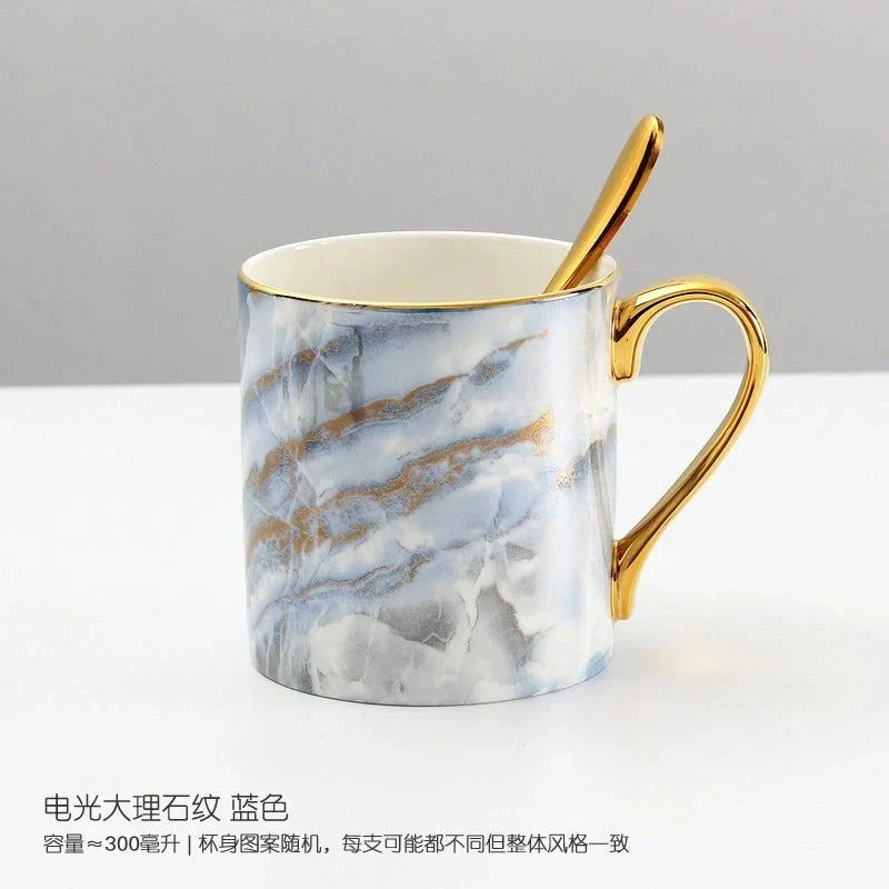 Florence Exquisite European-Style Bone China Mug with Lid and Spoon Julia M LifeStyles