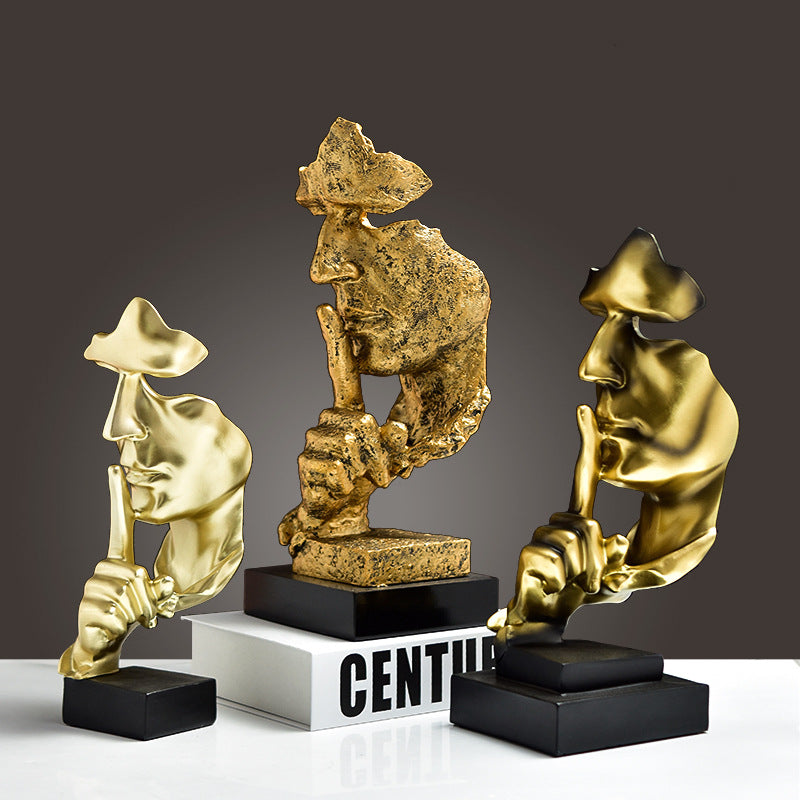 Cross-border Hot Mask Abstract Character Resin Ornaments Living Room Coffee Table Wine Cabinet Statue High-end Home Decorations
