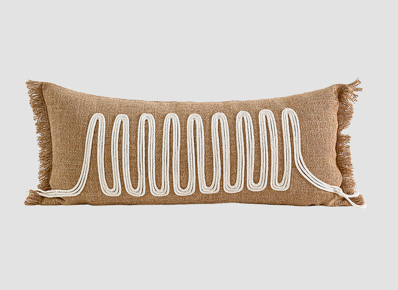 Woven Cotton Rope Lumbar Pillow