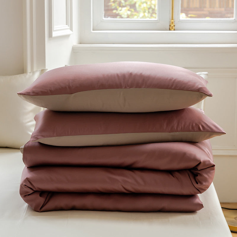High-end Lanjing Tencel Ice Silk Bed Sheet Single Piece Silky Quilt Cover Single Double Pillow Case Bed Cover for Household